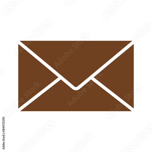 Simple brown envelope icon