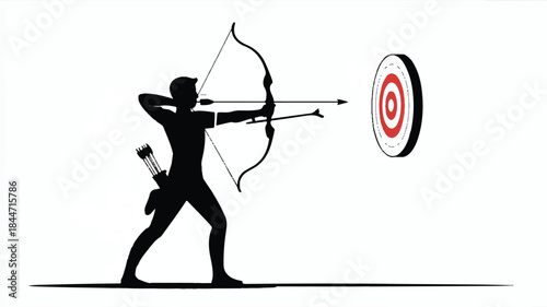 archer aiming at target