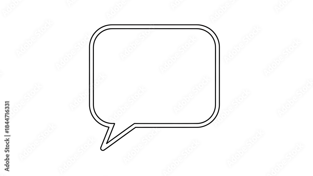 Fototapeta premium Outline Speech Bubble Icon