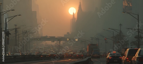 Sun-baked streets and towering buildings revealing the harsh reality of rising city temperatures