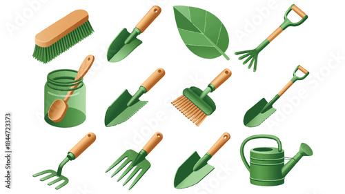 Gardening tools and accessories collection