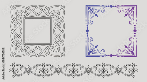 Ornate frames and decorative elements