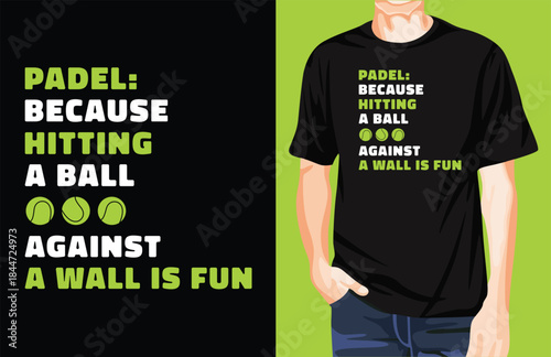 Padel tennis t-shirt design