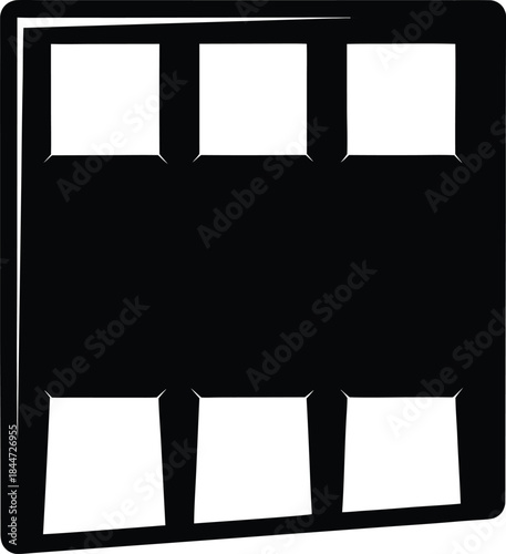 periodic table icon silhouette vector illustration on transparent background