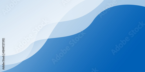 Blue and white wave overlaps modern background for corporate concept, template, poster, brochure, website, flyer design. Vector illustration	