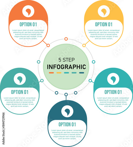 Steps business data visualization timeline process infographic template design