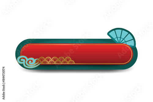 Chinese round frame element decorative design eps 10