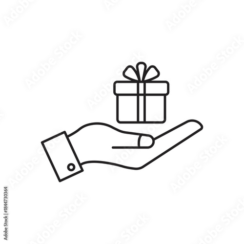 Hand holding a wrapped gift signifying loyalty rewards bonuses customer appreciation and special promotional offers