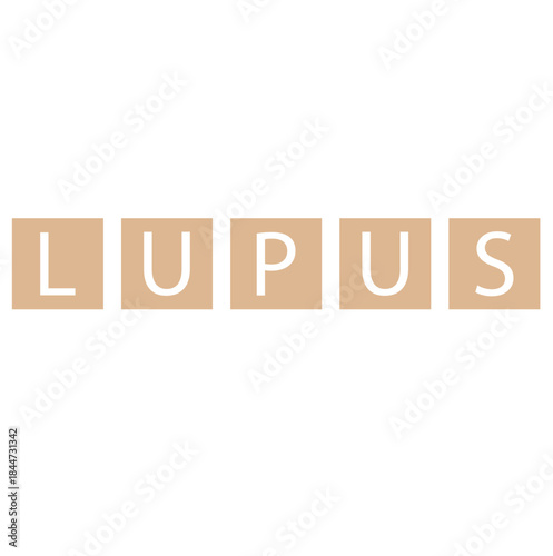 Lupus word written on wooden bloks vector icon,.eps