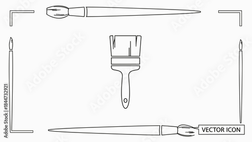 Paintbrushes and Brushes for Painting Art.