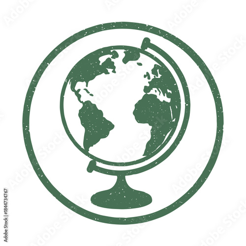 globe icon logo seal vector on white background
Vector stamp icon