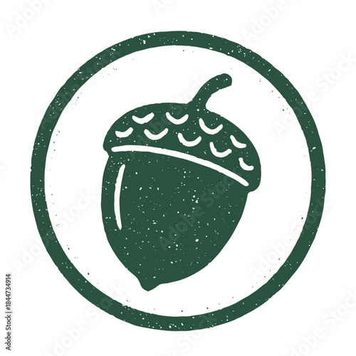 acorn icon logo seal vector on white background
Vector stamp icon