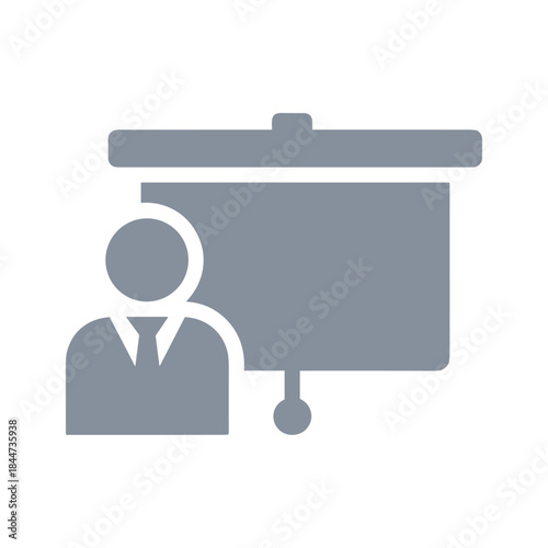 Business presentation being given by professional