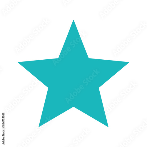 Simple blue star icon on white background