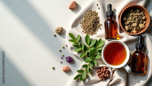 Power Of Herbs For Human Health. Herbalist Advertising