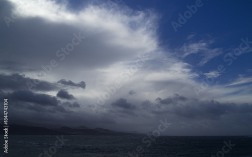 European windstorm Emilia affecting Gran Canaria, Canary Islands