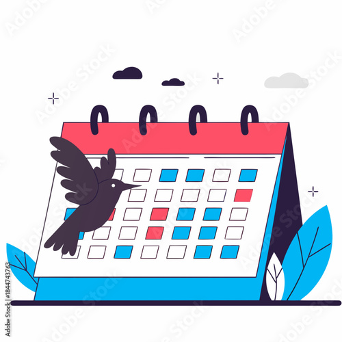 Abstract sunrise frame new beginning vector illustration