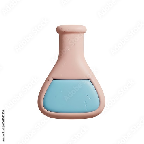 Laboratory Flask Icon: This eye-catching icon showcases a laboratory flask filled with a vibrant liquid, illustrating the essence of scientific exploration and chemical research.