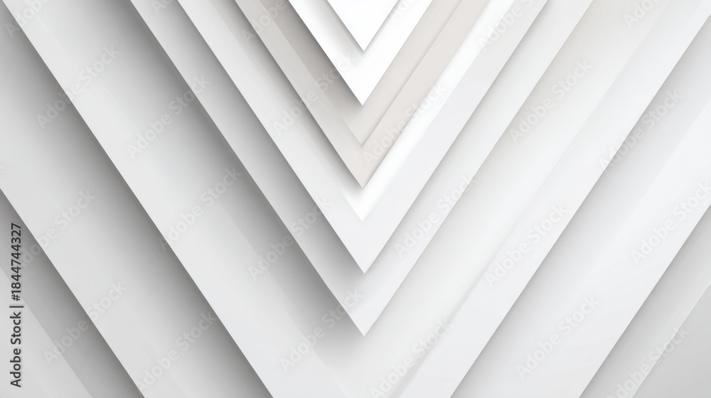 Obraz premium Modern Design Featuring White Geometric Shapes With Subtle Shadows Arranged in Layers for a Business Concept