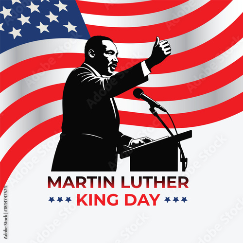 Martin luther king day celebration illustration