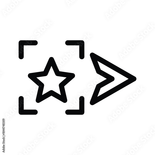 Favorite star icon with arrow