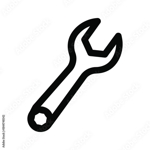 Adjustable spanner tool icon