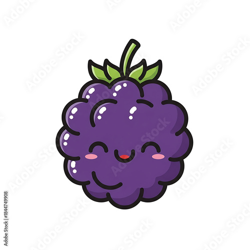 Happy Berry Character.
