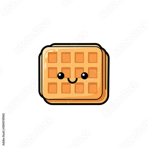 Cute Waffle Character. (1)