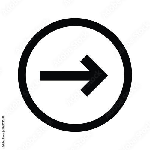 Free Download Black right arrow inside circle icon - GFXLoad