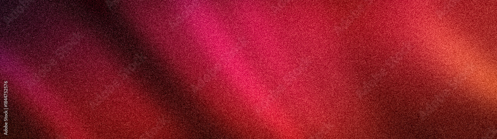 Fototapeta premium Vibrant 4K dark abstract background with a dramatic grainy gradient blend of red, magenta, pink, and orange hues. Perfect template for modern design