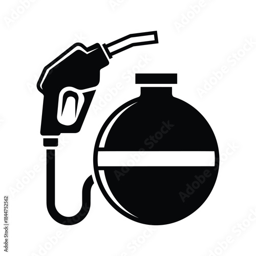 Fuel pump nozzle filling gasoline tank