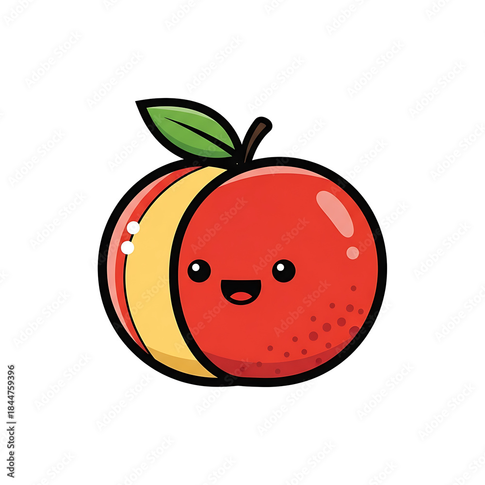 Obraz premium Cute Smiling Apple.