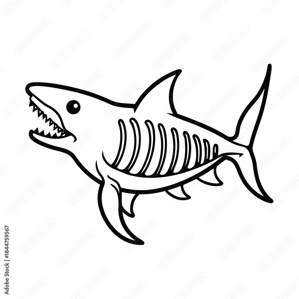 Fototapeta premium shark skeleton