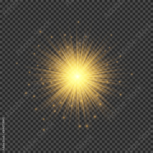 Light effect of orange lens flares