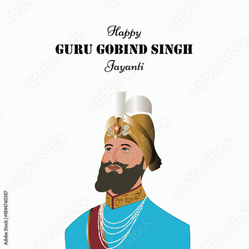 Guru Gobind Sikh Jayanti Sikh Festival illustration