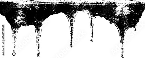 Black and white dripping stencil illustration for urban art and design projects
