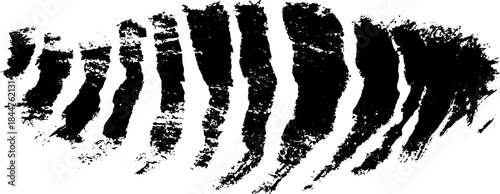 Black and white gritty ornamental design with stencil effect for urban art projects