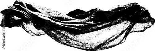 Abstract black and white stencil illustration of irregular mesh design