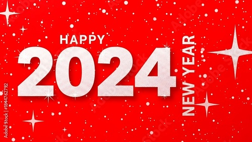 Happy new year 2024 celebration greeting card