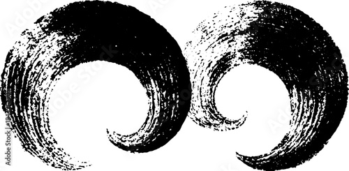 Black and white ornate loop stencil illustration for urban art design