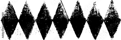 Repeating diamond pattern stencil in black and white for urban art design