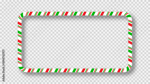 Christmas candy cane frame