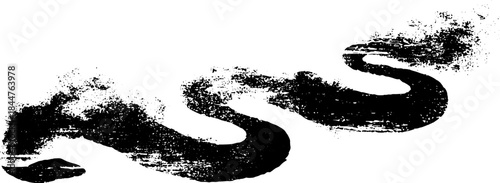 Black and white stylized flour stencil illustration with linear design for creative projects