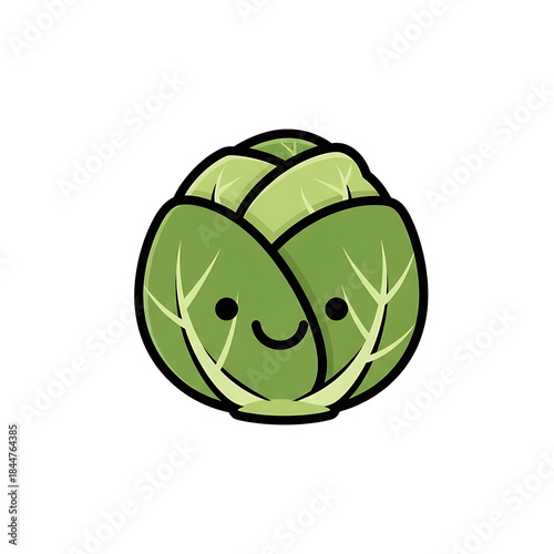 Cute Cabbage Mascot.