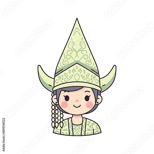 Traditional Dress Cartoon. (1)