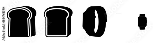 Minimalist icons representing food and activity tracking for health and wellness