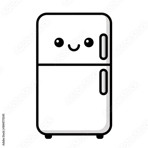 Cute Fridge Illustration. (1)