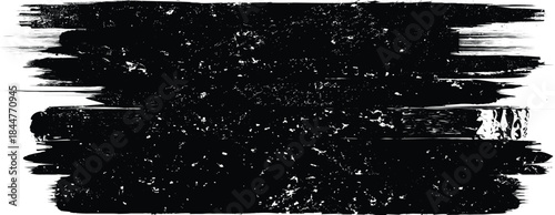 Dry Brush Stroke, Speckled Texture,rough edges . Distress Grunge background . Scratch, Grain, Noise, paint brush . Overlay roller paint with light noise texture.Printing relief .Transparent vector. 