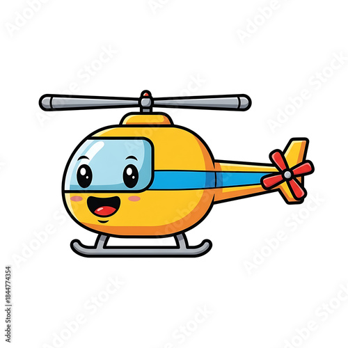 Cute Helicopter Cartoon. (6)