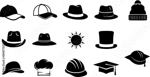 Caps and hats silhouette, Caps and hats, Caps, and hats clip art, Cap